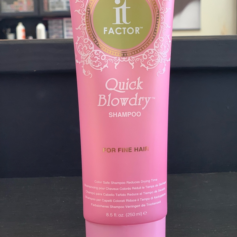IT FACTOR quick blow dry shampoo color safe.